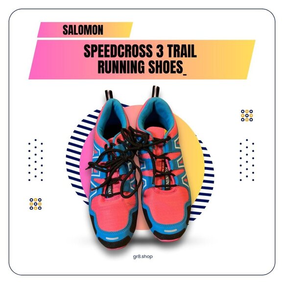 Salomon Speedcross 3 Trail Running Shoes Size 40 Pink/Blue Lightweight & Durable - Picture 1 of 8